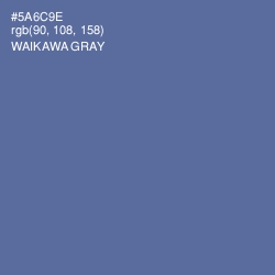 #5A6C9E - Waikawa Gray Color Image